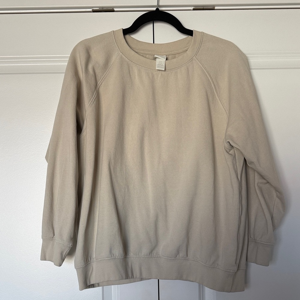 H&M Beige Sweatshirt size M